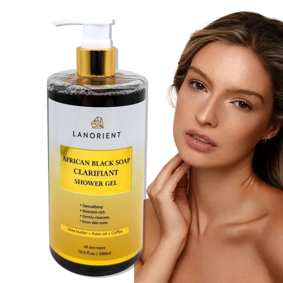 LANORIENT African Black Soap Clarifiant Shower Gel