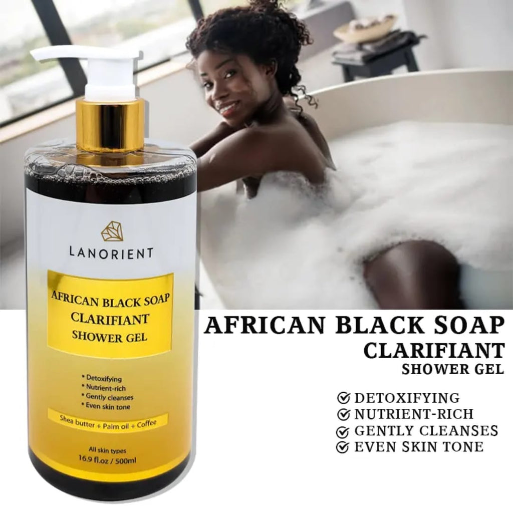 LANORIENT African Black Soap Clarifiant Shower Gel