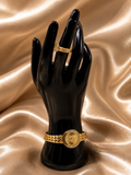 Gold Medusa Bangle & Ring Set