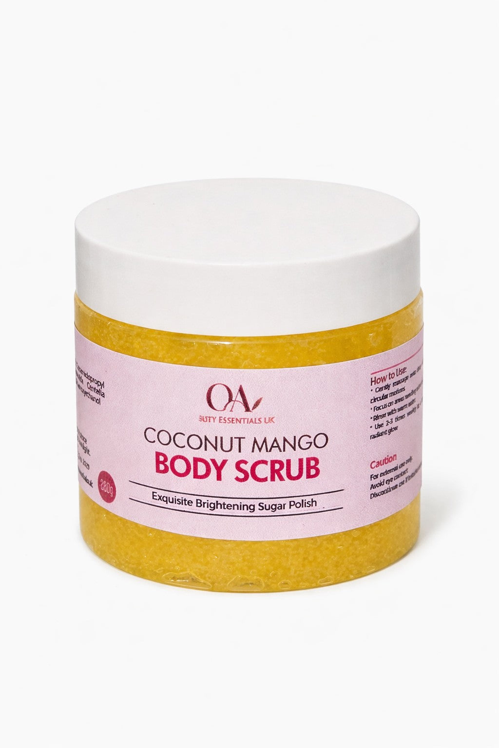 OA Coconut Mango Body Scrub – Exquisite Brightening Sugar Polish 280g