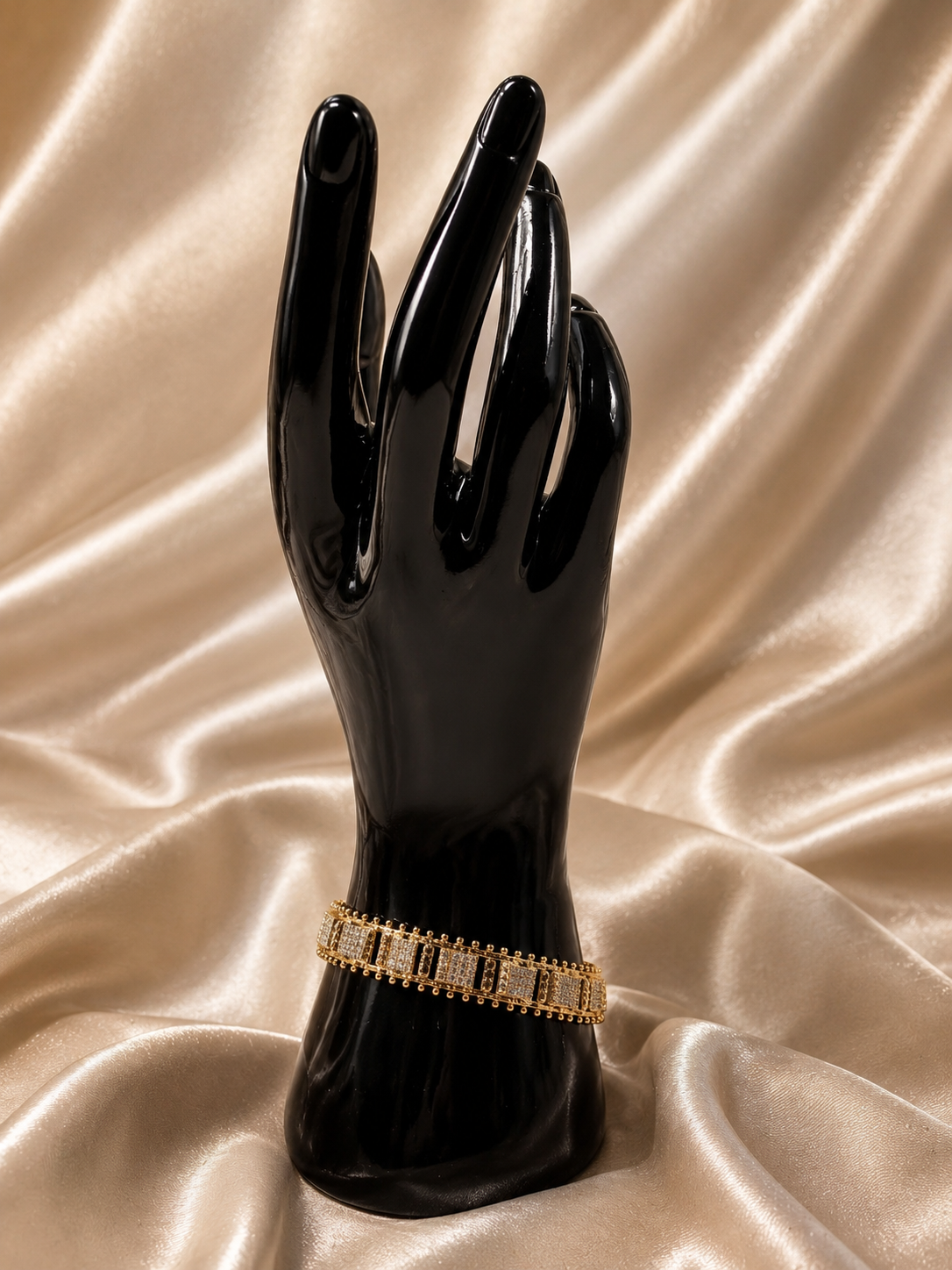 Gold Crystal Panel Bracelet