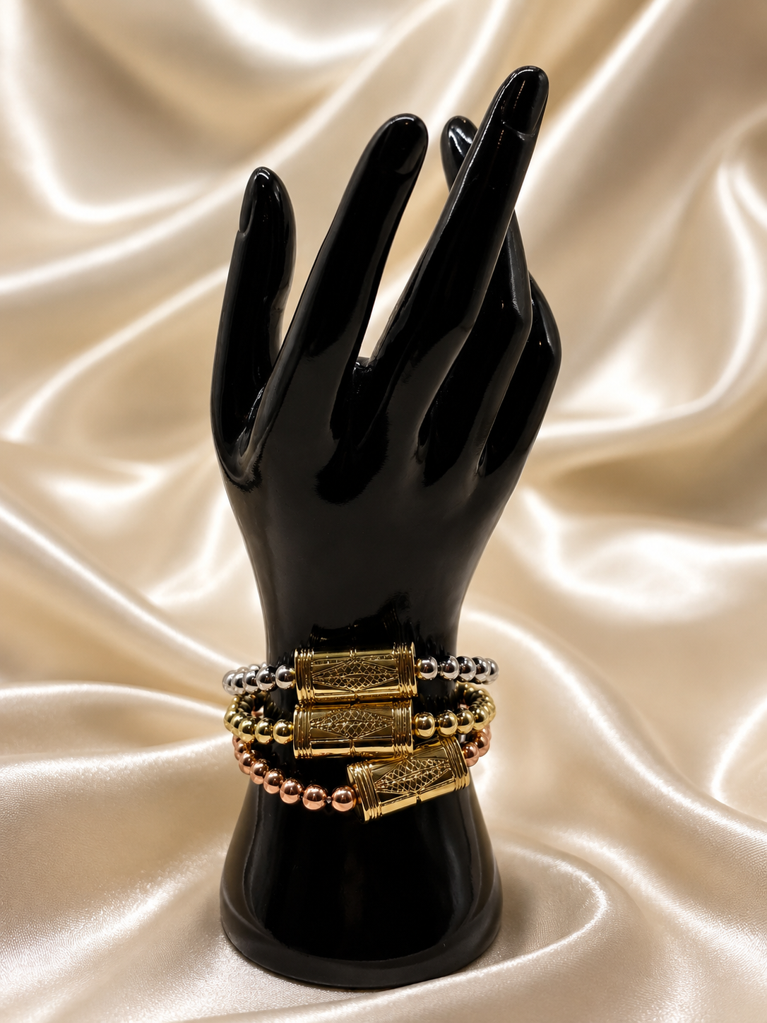 Gold plated 3 set bracelet