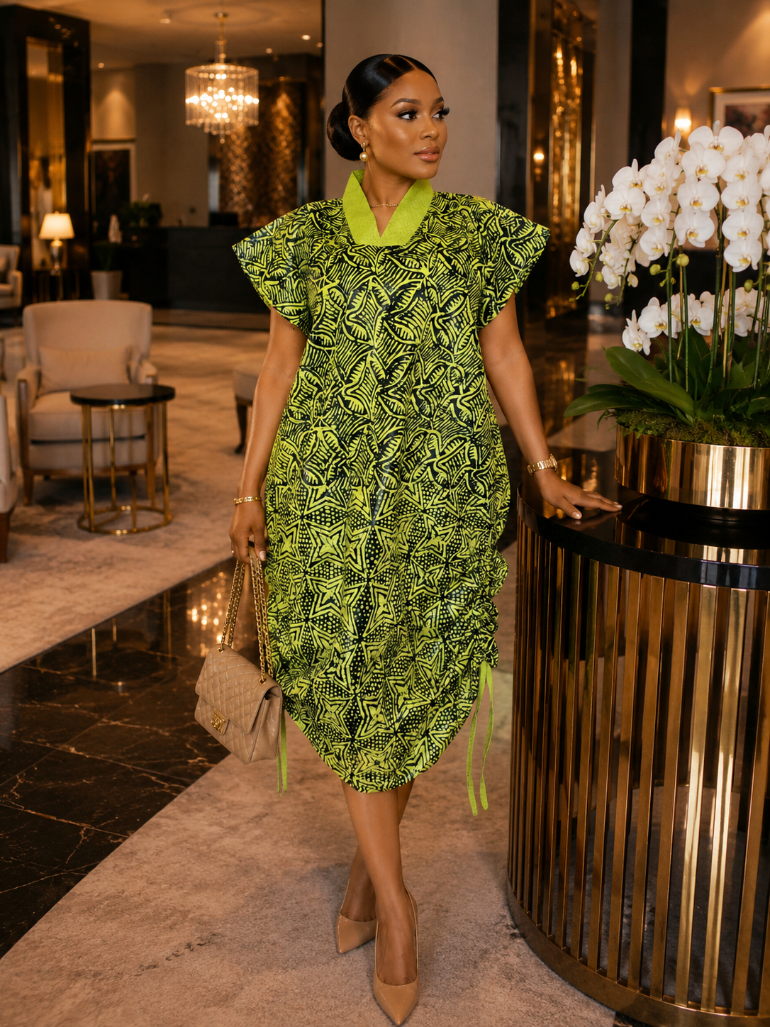 Kamoala Gown – Ruffle Yoke Maxi Dress in 2 Colours