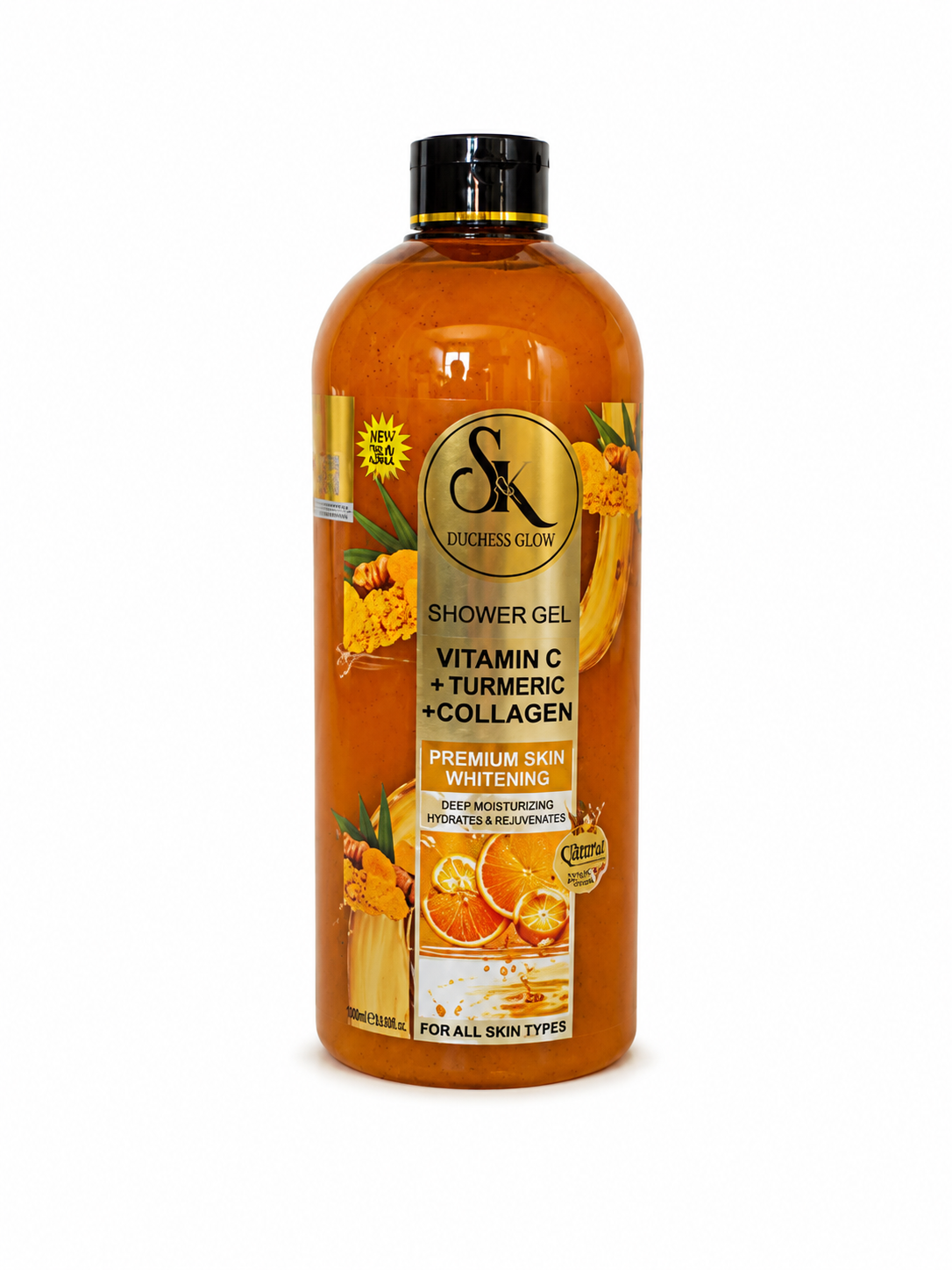 Vitamin C + Turmeric + Collagen Shower Gel – Brightening & Hydrating Body Wash