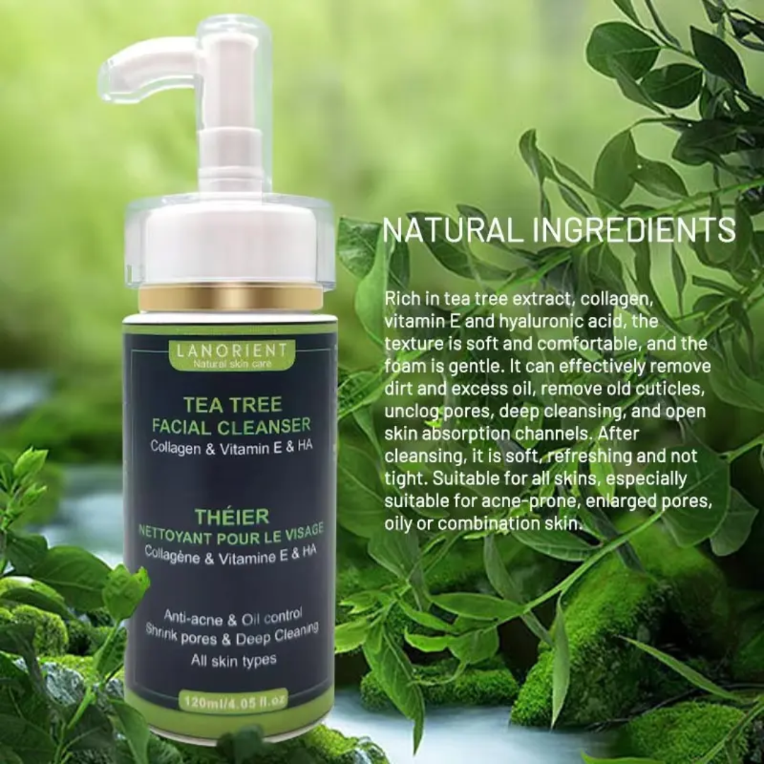 Lanorient Tea Tree Facial Cleanser – Anti Acne & Oil Control Face Wash