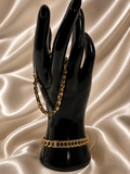 Classic Gold Cuban Bracelet Set