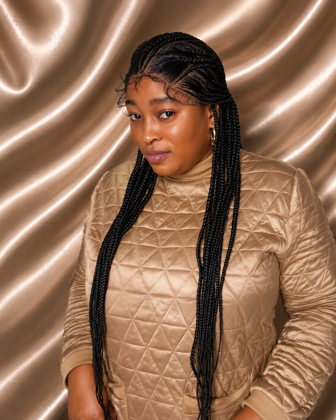 Glueless braided wig for women