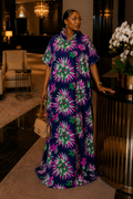 Ankara Long Gown with Head Cover