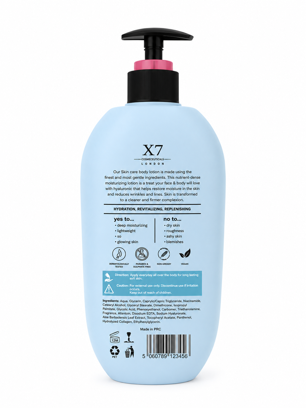 X7 Hyaluronic Advanced Moisture Replenishing Body Lotion