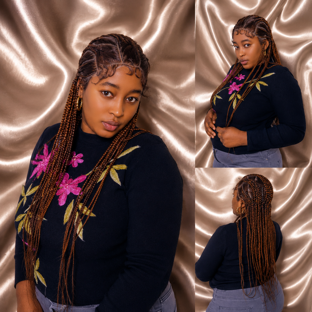 Glueless braided wig for women