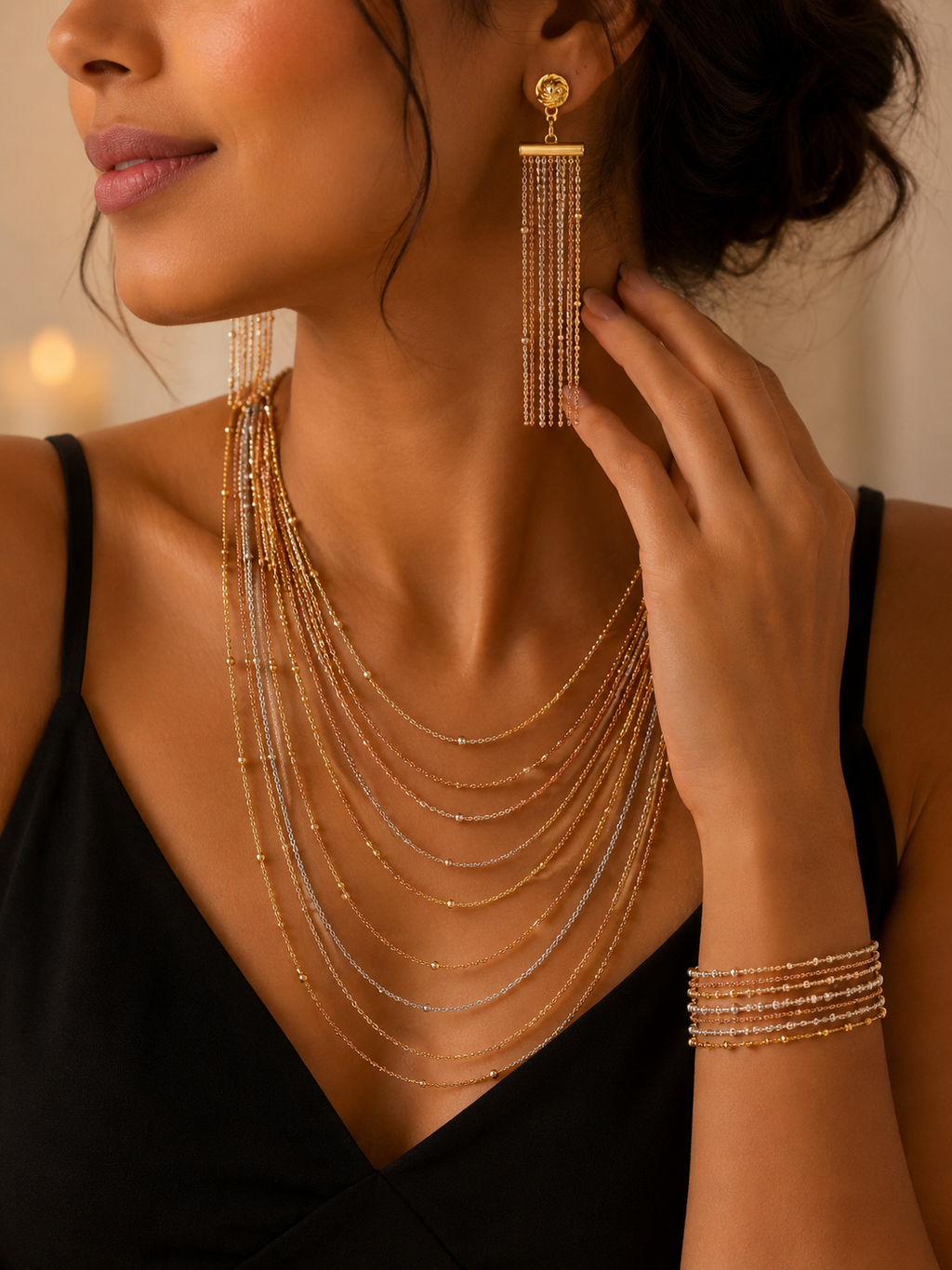 Elegant Multi-Layer Jewelry Set
