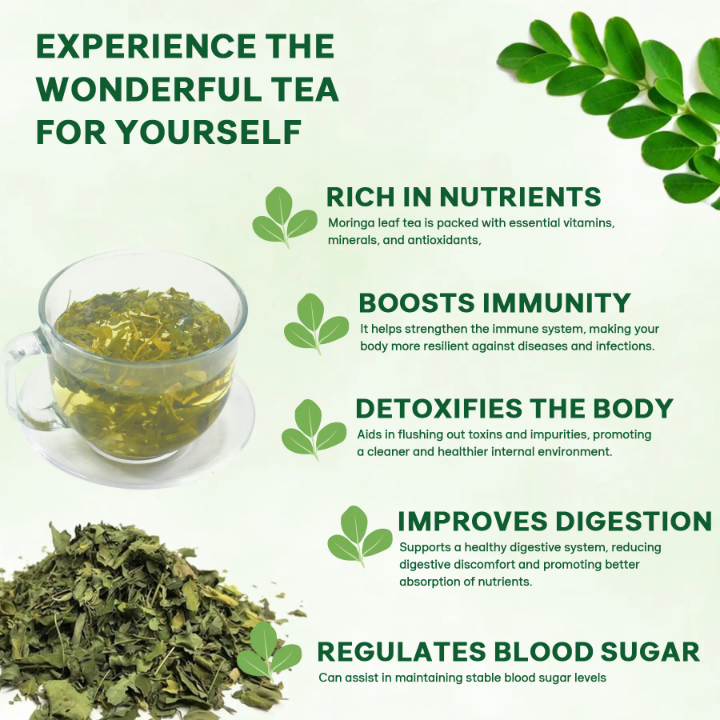Premium Moringa Leaf Tea – Natural Detox & Immunity Boost Herbal Tea