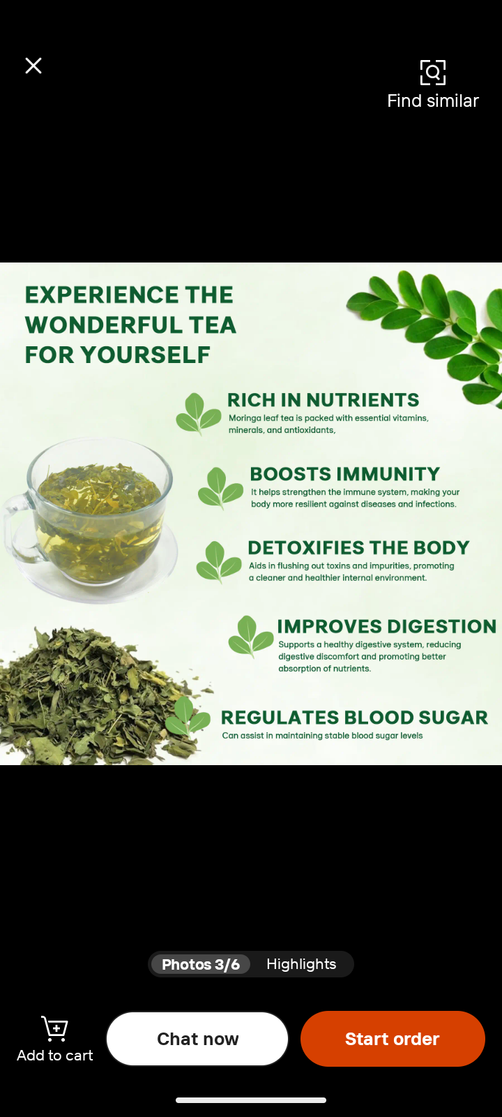 Premium Moringa Leaf Tea – Natural Detox & Immunity Boost Herbal Tea