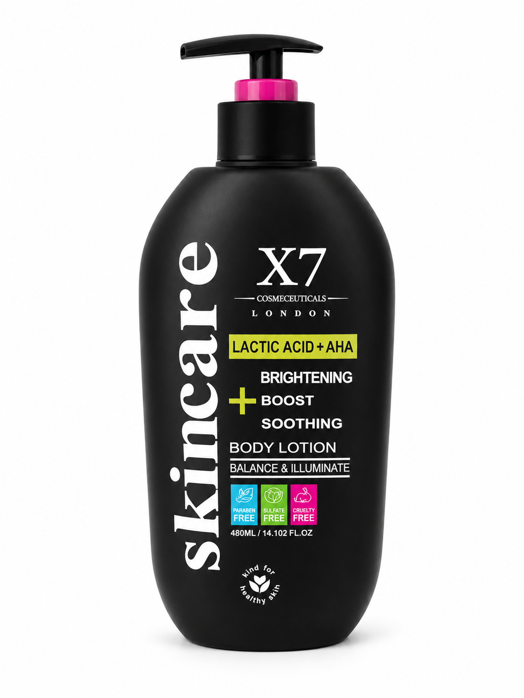 Skincare X7 Lactic Acid + AHA Brightening Body Lotion