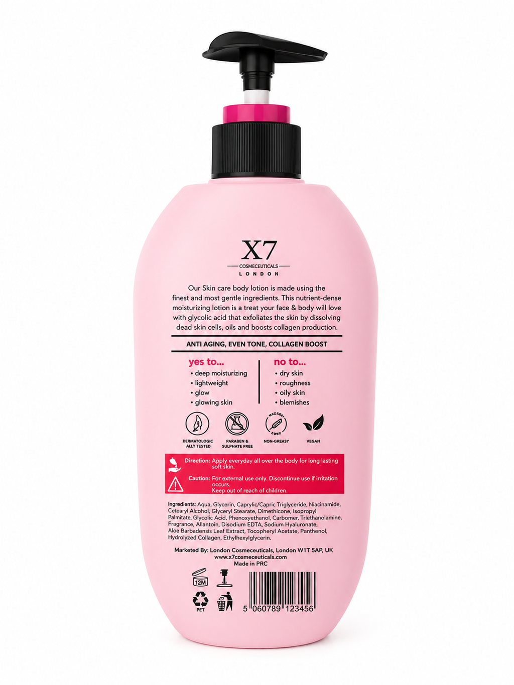 X7 Glycolic Advanced Renewing Body Lotion