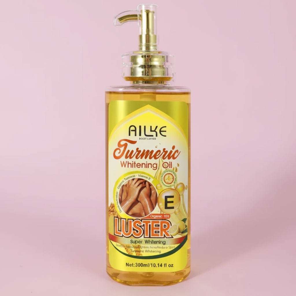 AILKE Turmeric Whitening Oil – Luster Super Whitening 300ml  remove blemishes/lighten/acne/rReduce spot