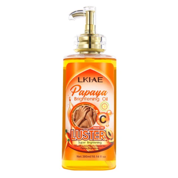 LKIAE Papaya Brightening Oil – Vitamin C Glowing Body Oil for Radiant & Smooth Skin