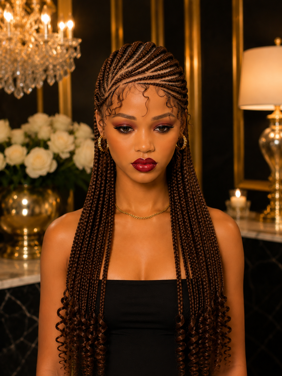 Braided wig with baby hair